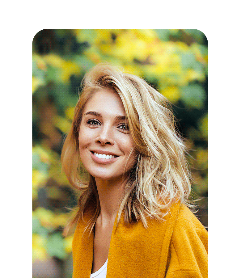 Colorful selfie captured with the View 2 smartphone